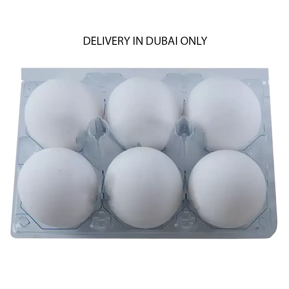 Poultry Fresh White Eggs- 6pcs (Delivery in Dubai Only)