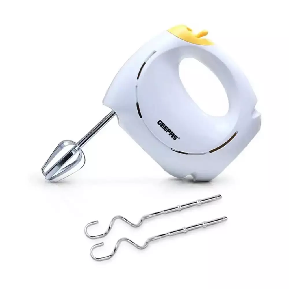 Geepas Hand Mixer Electric Beater with Beaters and Dough Hooks 150W-  GHM43012
