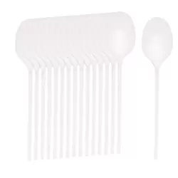 Disposable White Plastic Spoons Pack of 100 (Only Bulk Order), For