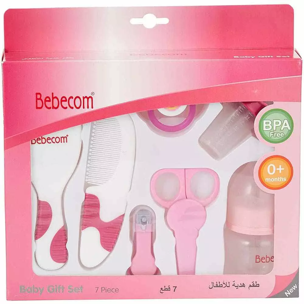 Bebecom 7Pcs Baby Care Gift Set For New Born Babies - Blue