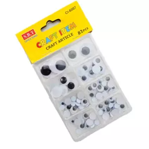 12 PC 6x5 Googly Eyes Butterfly Magnet Craft Kit
