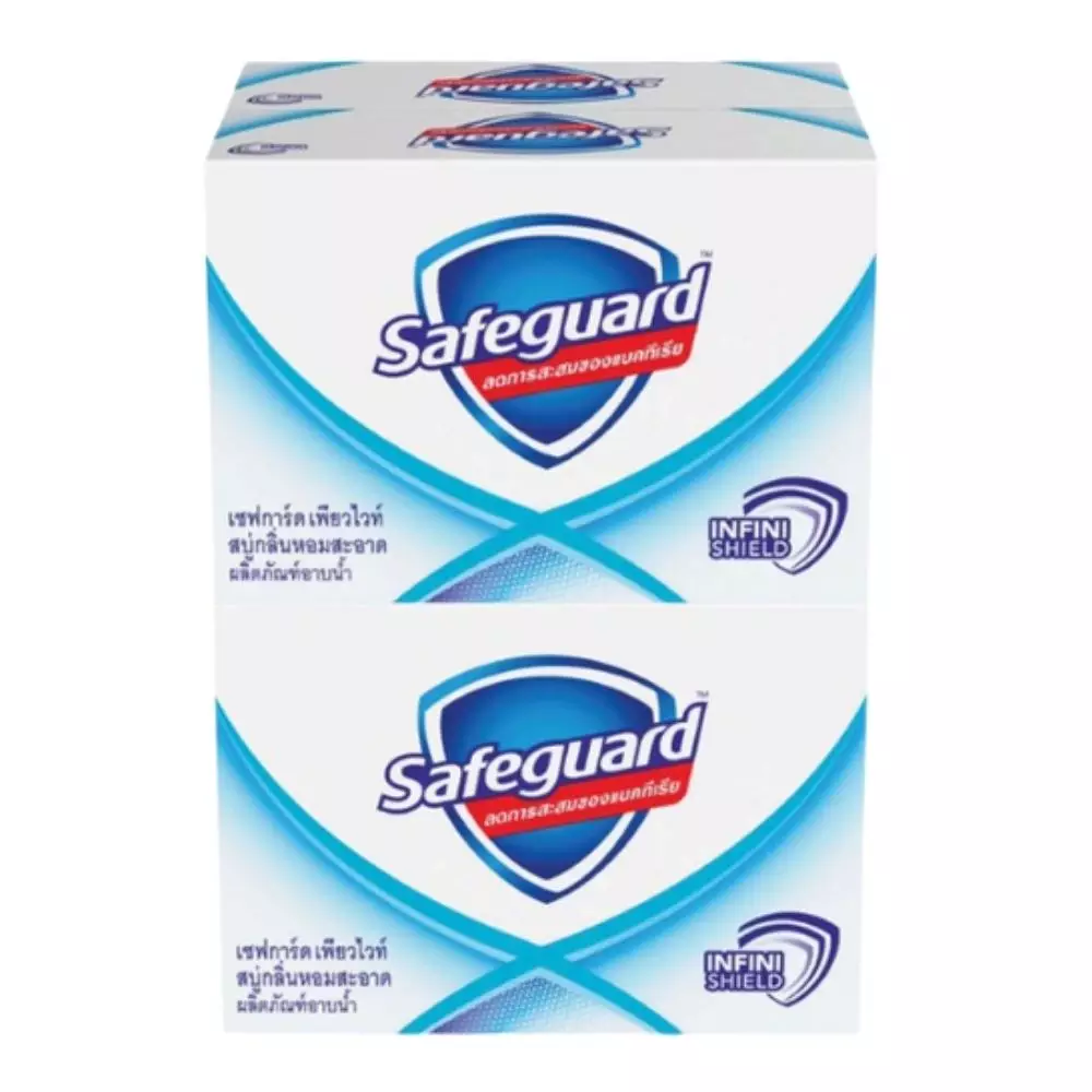 Safeguard Pure White Antibacterial Soap- 4X80gms