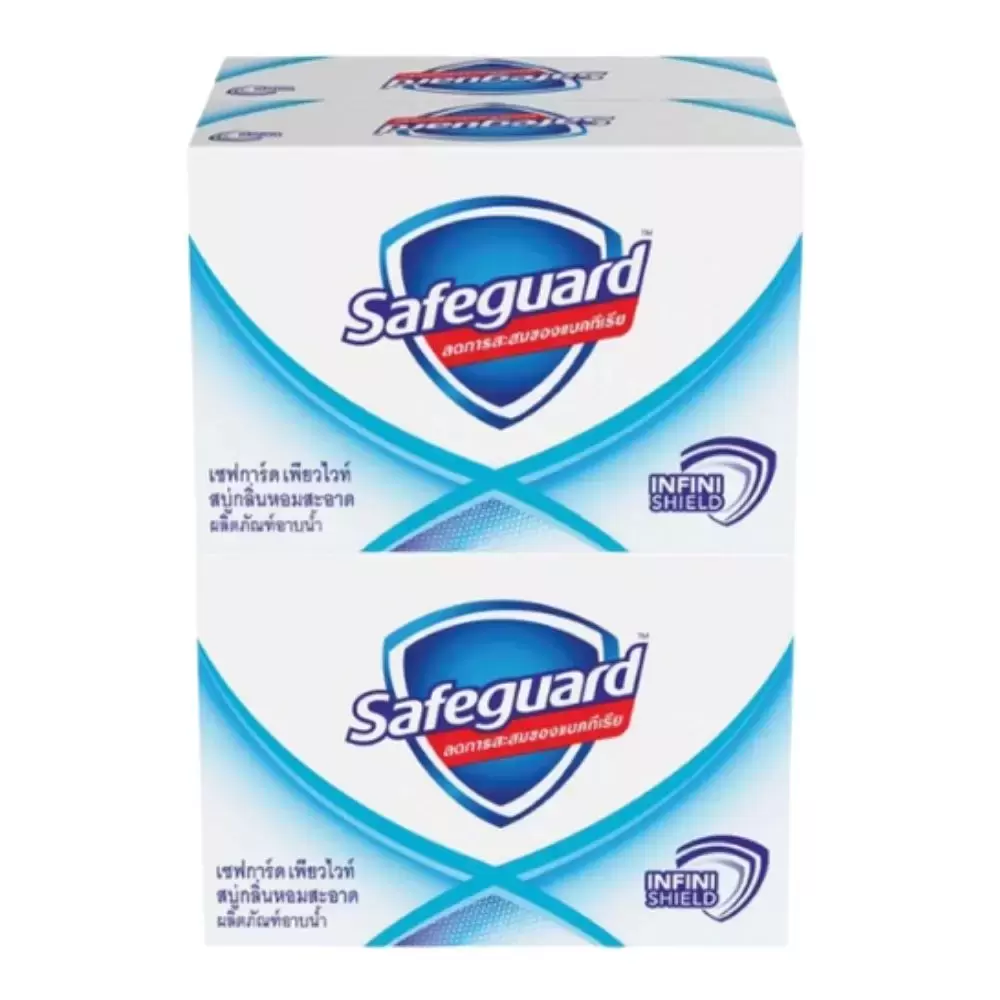 Safeguard Pure White Antibacterial Soap- 4X80gms
