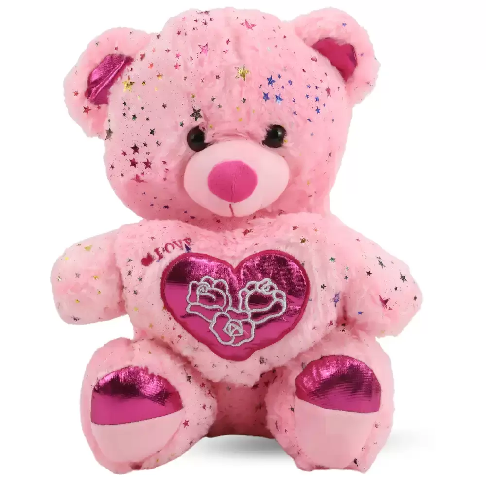 16 Build A Bear Pink Endless Hearts Super Soft Plush Stuffed Teddy BABW Toy  