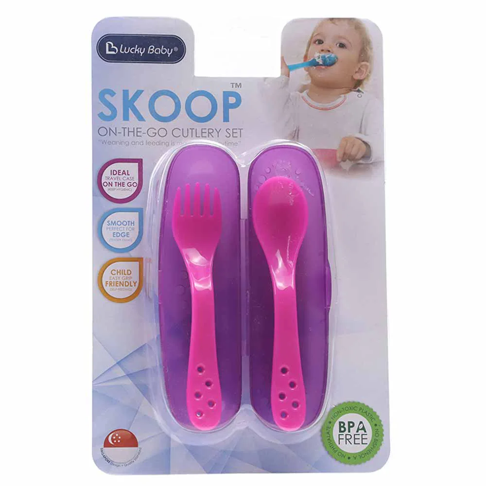 Wholesale Baby Bowl Set W/ Spoon and Fork- 2 Assortments PURPLE PINK