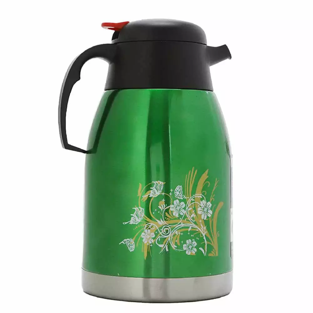 Stainless Steel Thermos Flask, Hot & Cold Vacuum Flask- Green