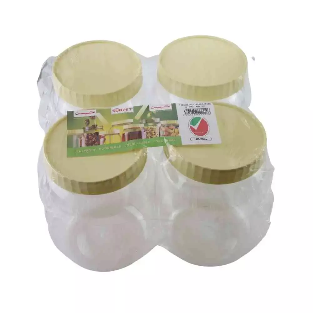 Plastic jars for store kitchen