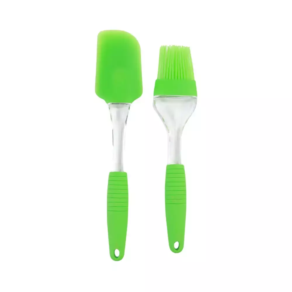 Small Size 2pcs/set Integrated Silicone Basting Brush And Cooking Brush For  Bbq Tools