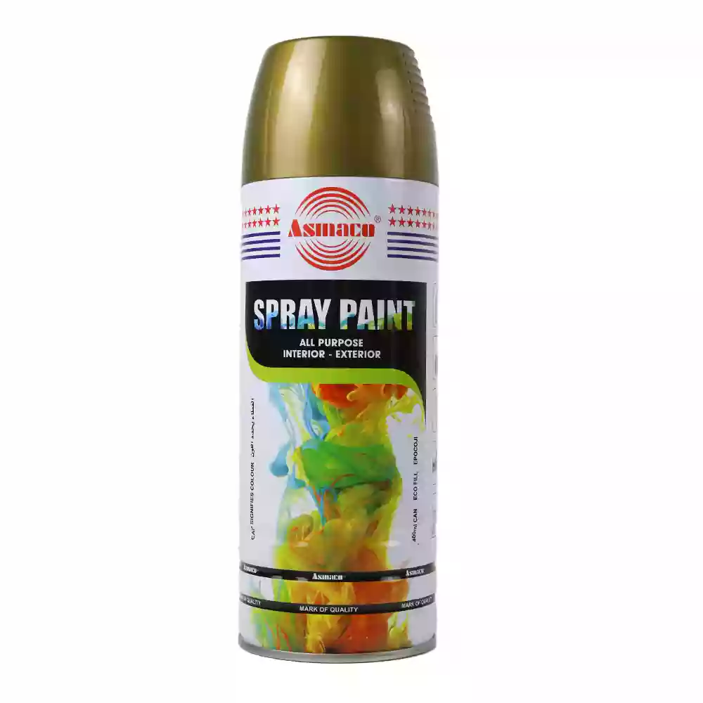 Asmaco Spray Paint All Purpose Interior Exterior Acrylic Paint- Brown Color 400ml