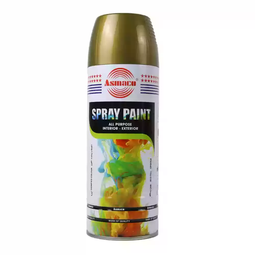 Asmaco Spray Paint All Purpose Interior Exterior Acrylic Paint- Brown Color 400ml
