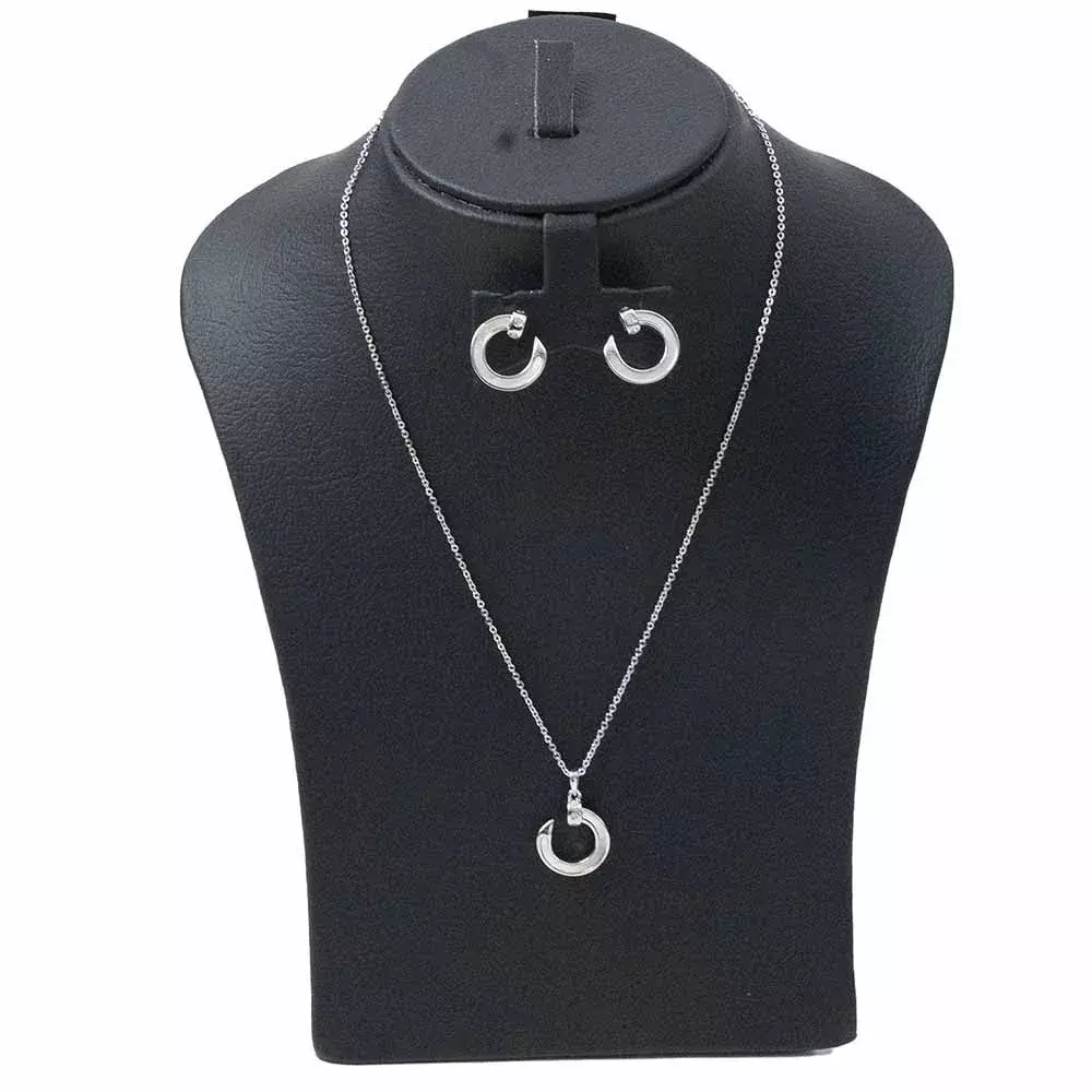 Artificial deals silver necklace