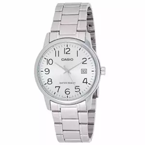 Casio silver 2025 chain watch