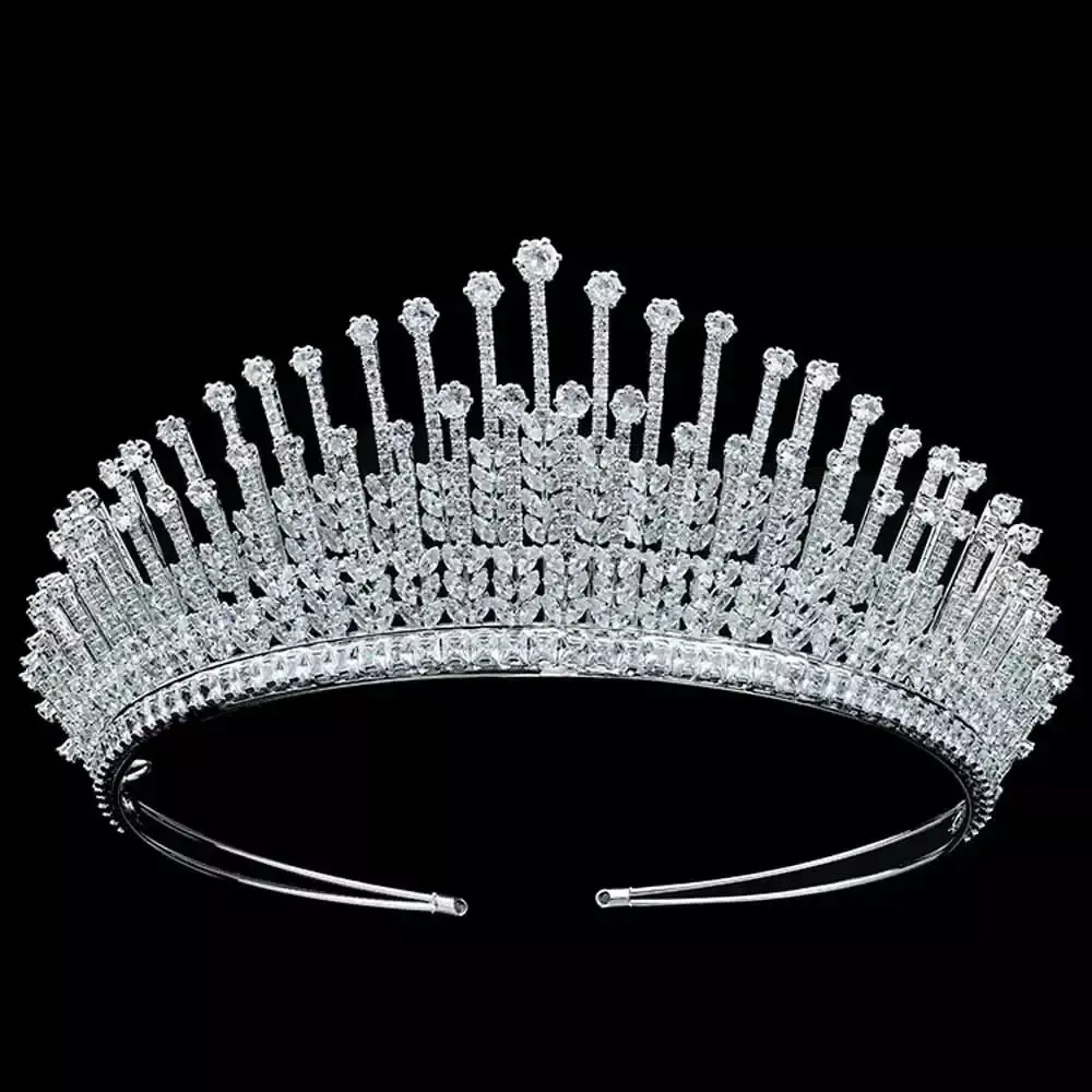 A07 Women's Classic Wedding Jewelry Set Rhinestone Tiaras Crown