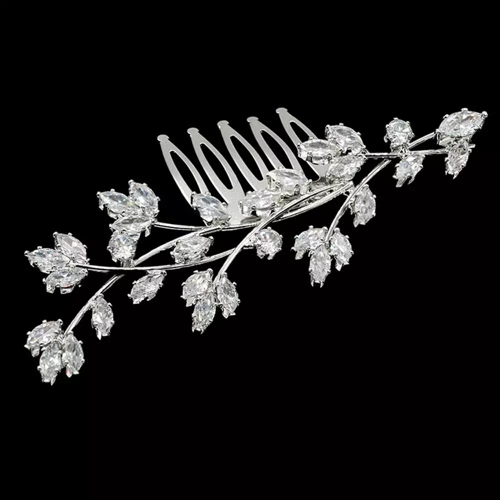 Crystal Hair Clip Rhinestone Hair Clips Flower Hair Clips for Women and Girls 8cm Style F