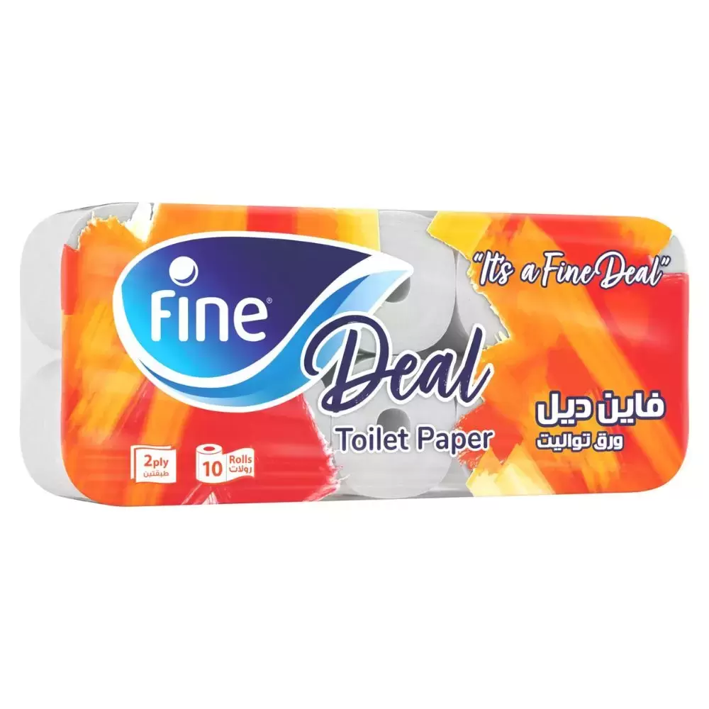 Fine Deal 2ply Toilet Paper Roll Super Absorbent- 10 Rolls
