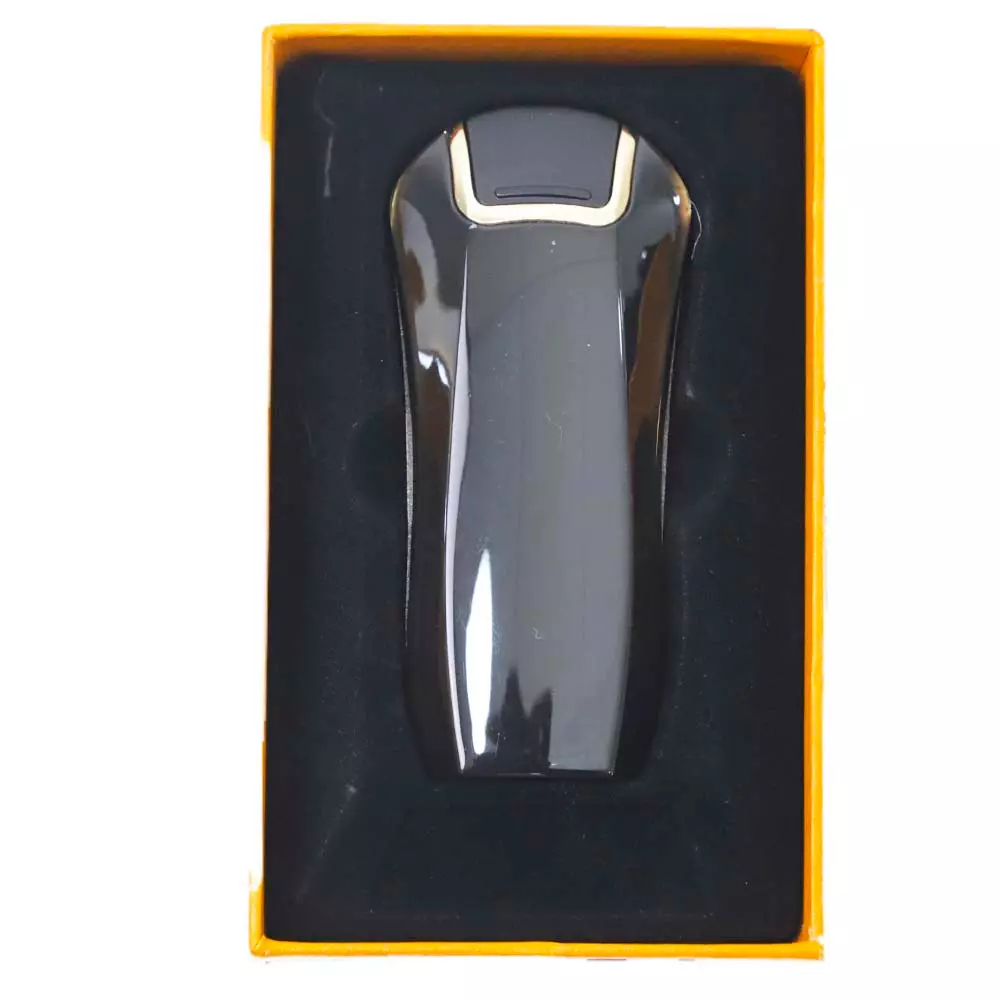 Lighter, Portable, Wind Proof, Indicator Light, Black- Gold
