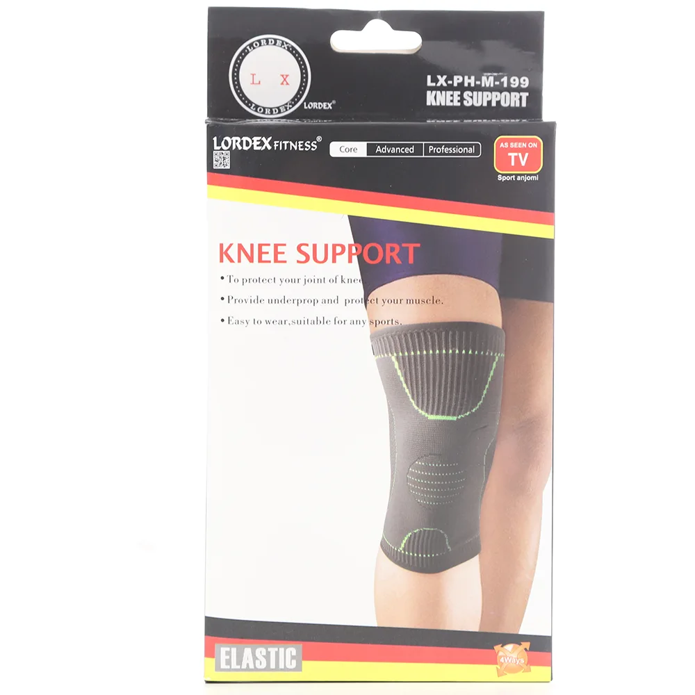 Lordex Knee Support, Protect Elastic Knee Pad- Red and Black