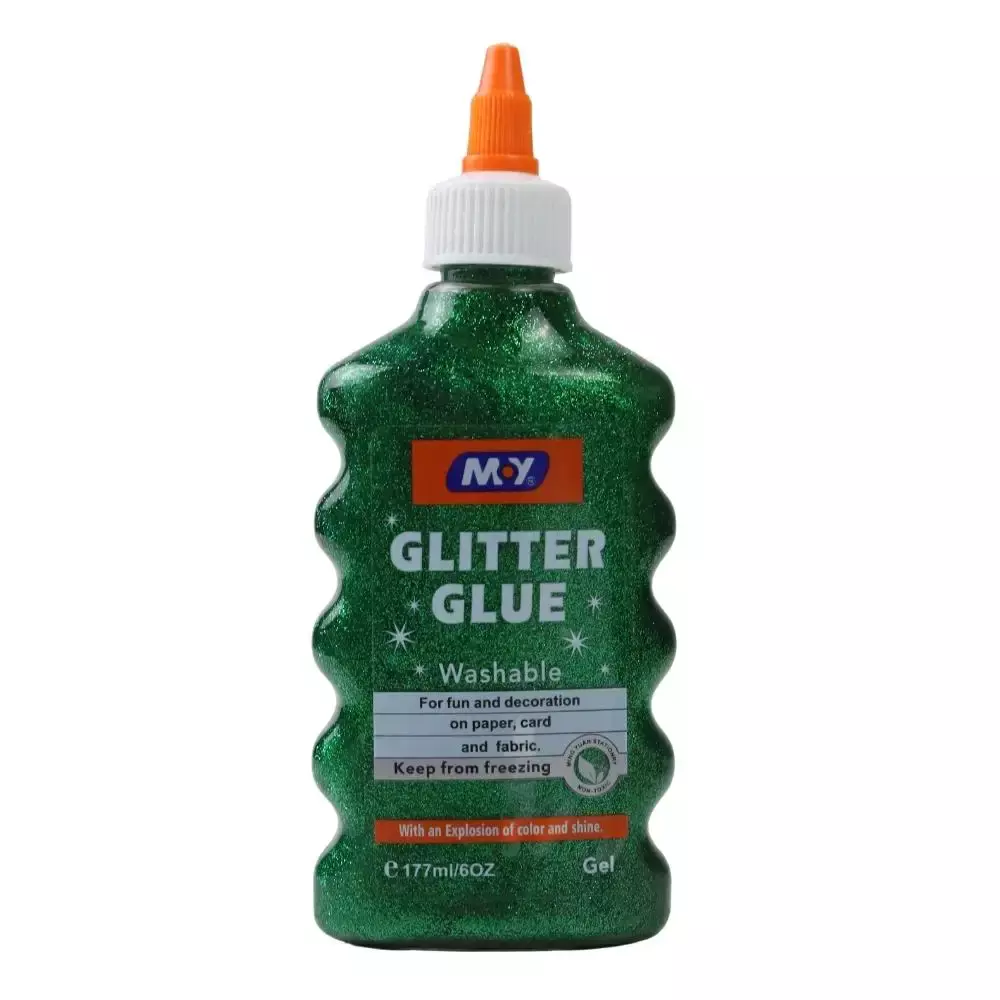 MY Glitter Glue, Washable Dark Green- 177ml