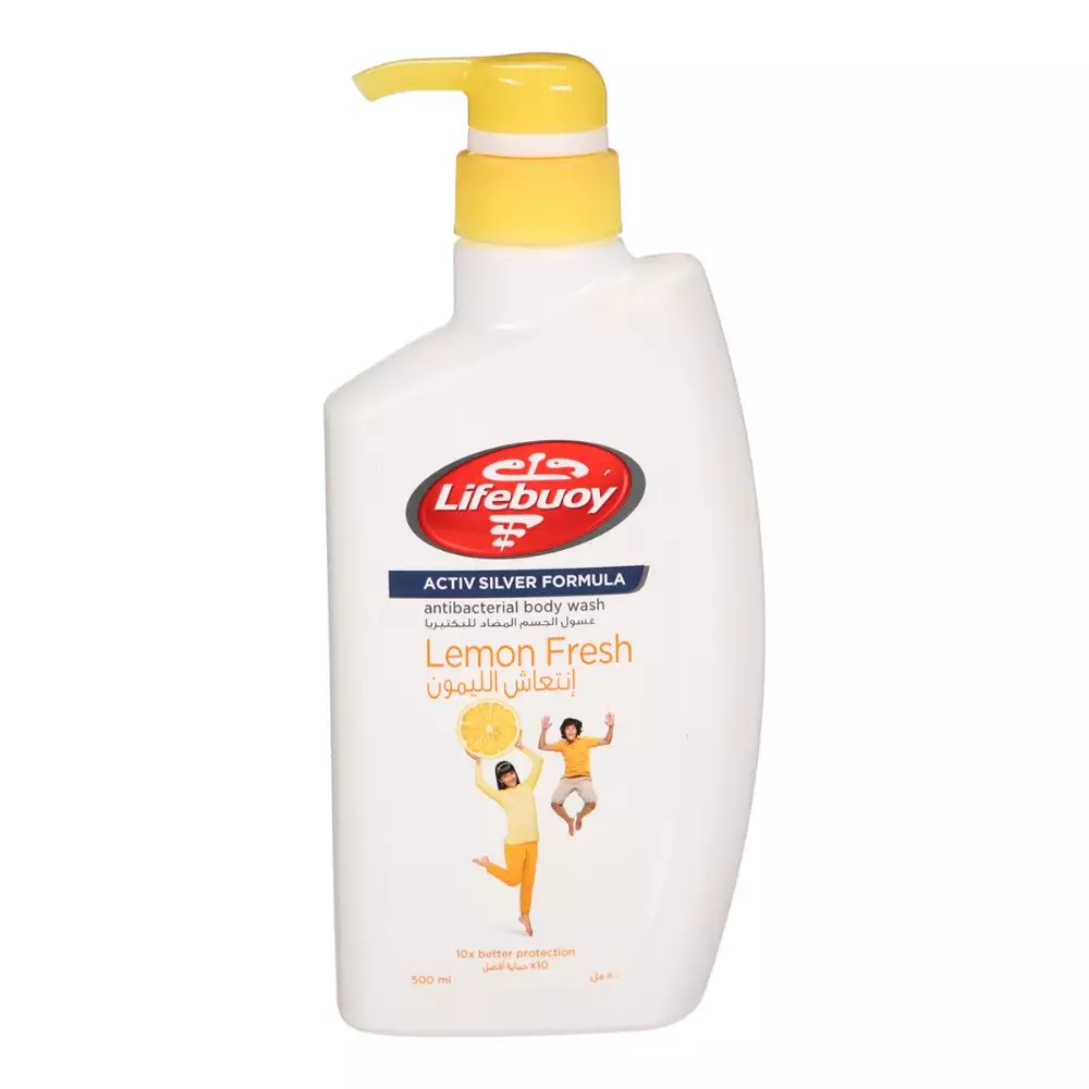 Lifebuoy Lemon Fresh Activ Silver Formula Antibacterial Body Wash- 500ml