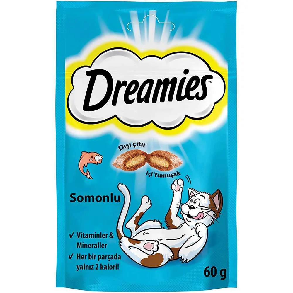 Dreamies Cat Treats Savoury Salmon Flavour 60grm Pouch