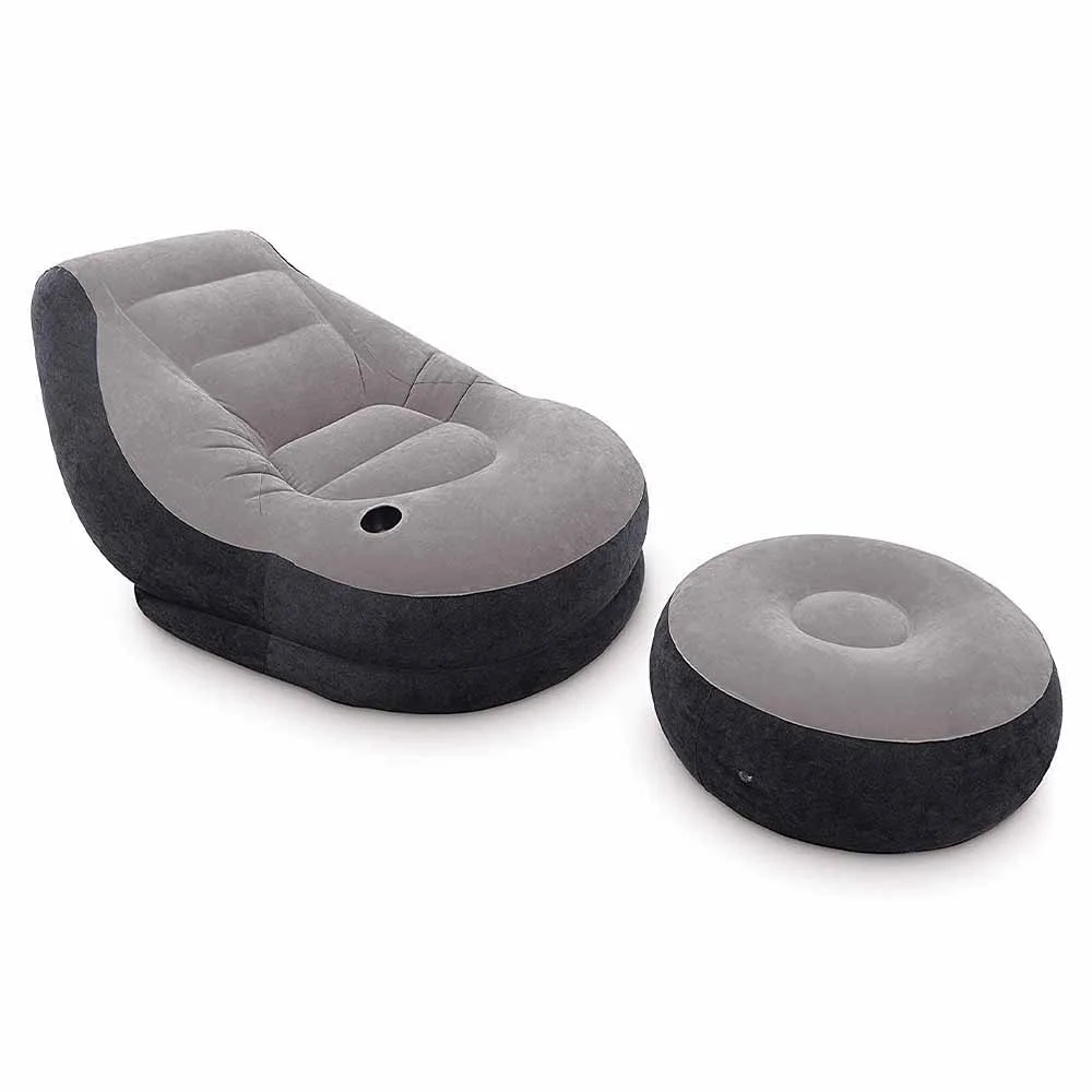Intex Vinyl Ultra Lounge Chair and Ottoman, Size 40x54x31inches