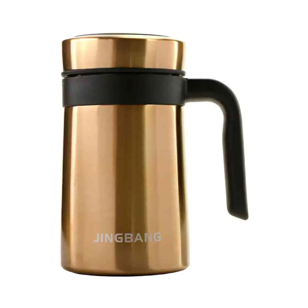 1pc Household Handle Design 304 Stainless Steel Cup With Insulation &  Cooling Function - Portable Vacuum Cup With Straw For Car Use - Available  In Black, Pink, Grey, Green, White, Purple, Brown