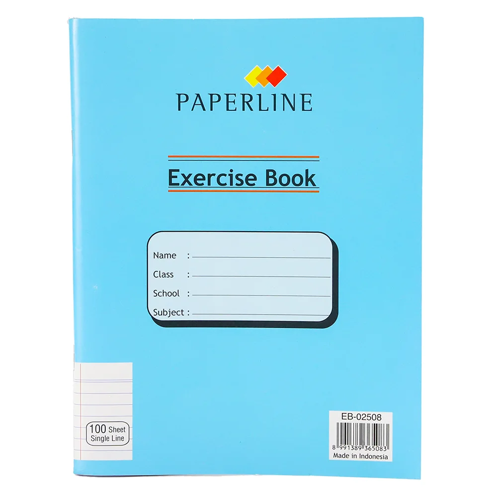 Exercise Single line notebook with 100 pages for children and adults for taking notes