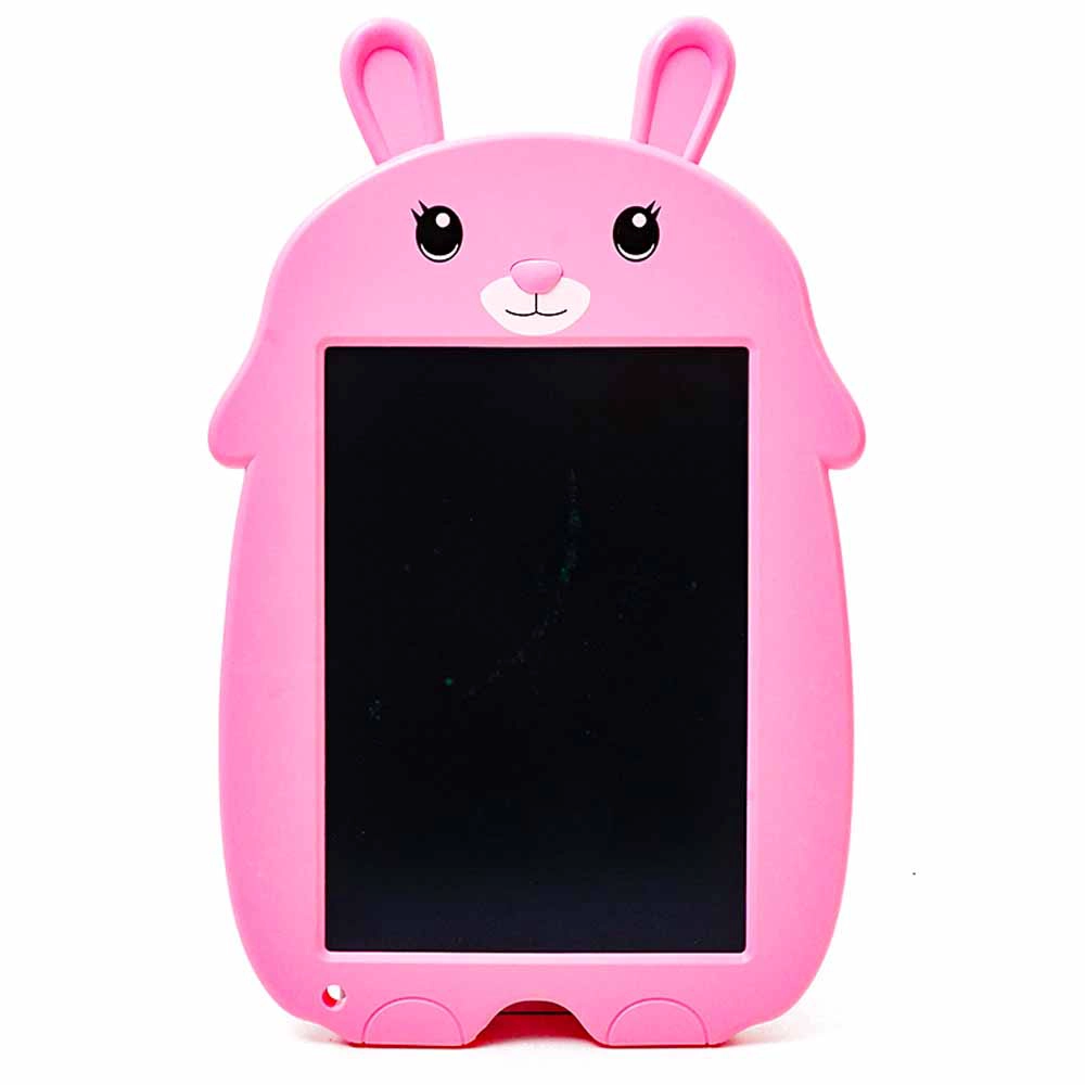 Pink Bunny Rabbit Face Lcd Writing Tablet with Pen, E-Writer Smart Paper Electronic Drawing Board Graphic Tablets with Memory Lock