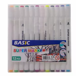 Buy  Basics Fine Permanent Markers, Assorted Colours, Pack of 24  Online at desertcartINDIA