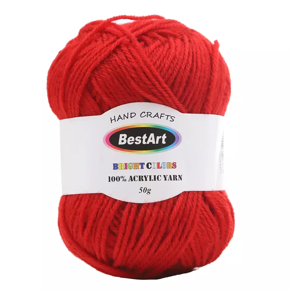 Bestart Bright Acrylic Yarn, Blue- 50G