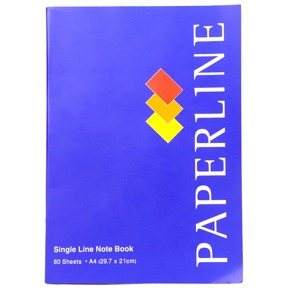 Paperline Notebook, Single Line NoteBook, A4 Size, Notebook with Hardcover- 80 Sheets