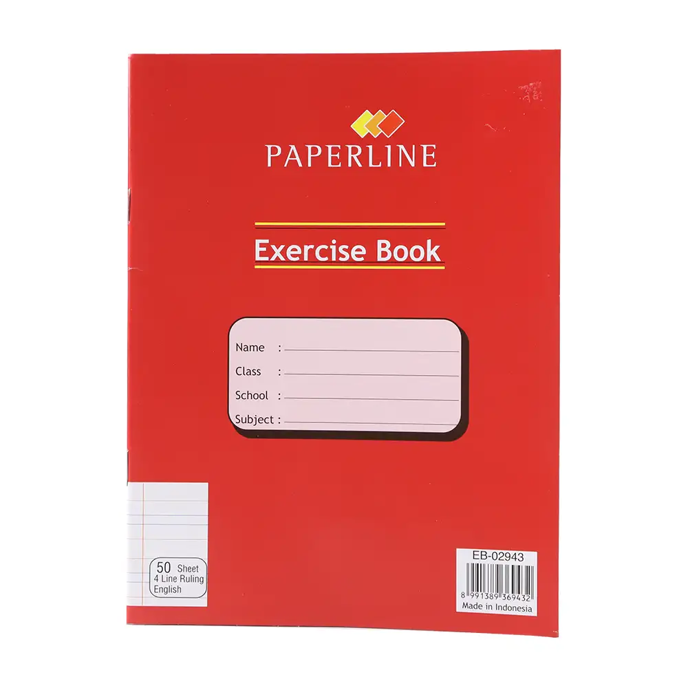 Paperline Exercise Book, 4 Line Ruling English Notebook With 50 Sheets