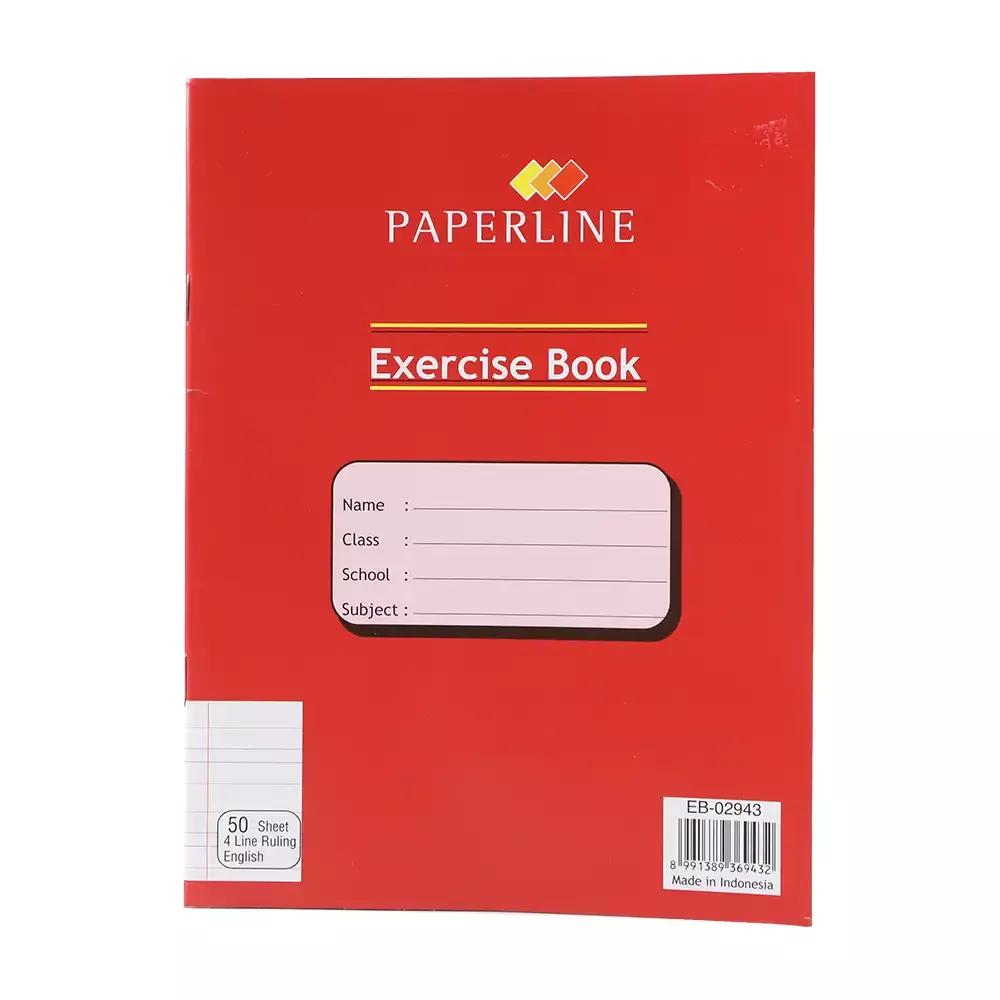 Paperline Exercise Book, 4 Line Ruling English Notebook With 50 Sheets