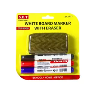 FLAIR White Board Marker & Duster Set - White Board