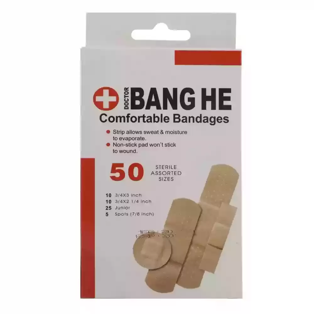 Doctor Bang He Comfortable Adhesive Bandages Sterile Assorted Sizes- 50pcs