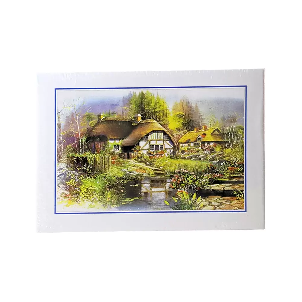 Waterside Cottage Garden Jigsaw Puzzle For Kids and Adults 50X75cm- 1000 Puzzle Per Pack