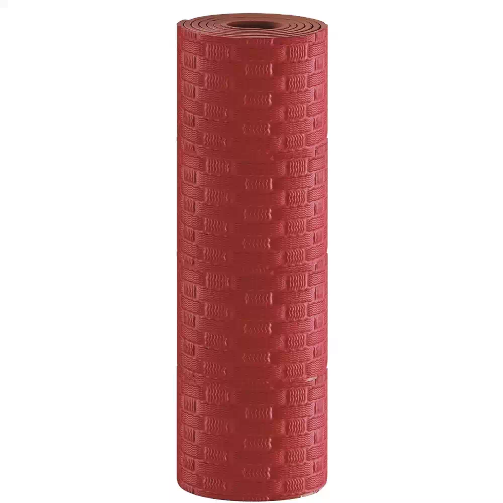 Eco Friendly Perfect Grip Alignment Eva Yoga Mat With Comfort Foam And Anti Tear- Red