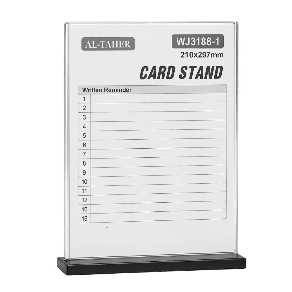 Acrylic Free Standing Display Card Stand Promotion Paper Stand- 21X29.7cm