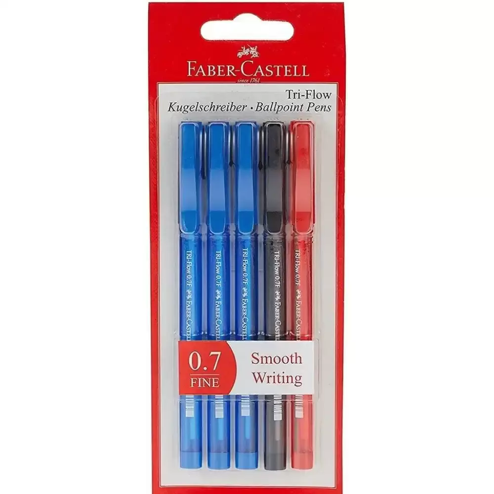 Faber Castell Tri Flow Ballpoints Pen Smooth Writing Fine Nib