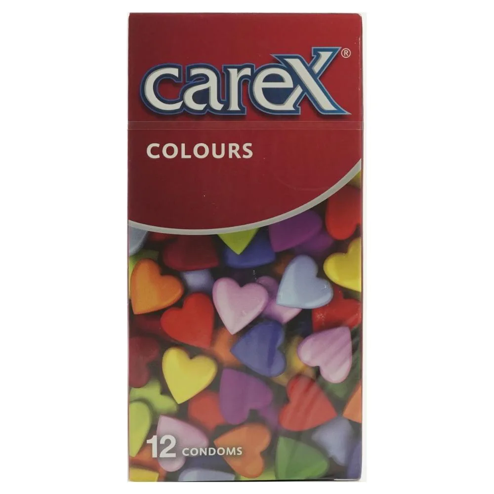 Carex Colours Condoms, Length 160mm- Pack of 12