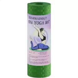 Eco Friendly Eva Yoga Mat With Comfort Foam And Anti Tear- Green