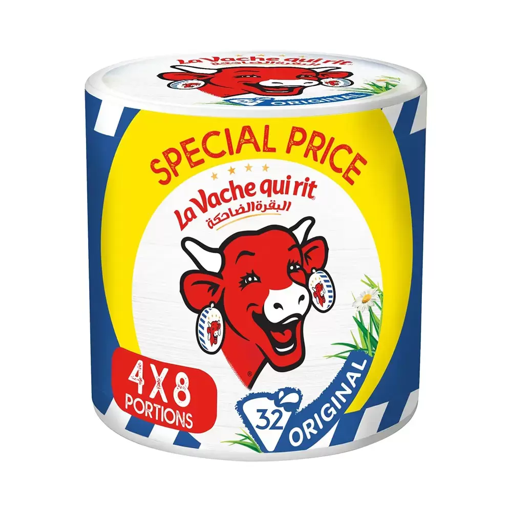 La Vache qui rit Original Spreadable Cheese Triangles 4 x 8 Portions- 480 gm