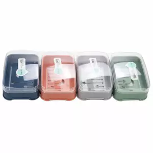 Soap Box Set of 4pcs Bathroom Soap Holder Soap Dish Bathroom