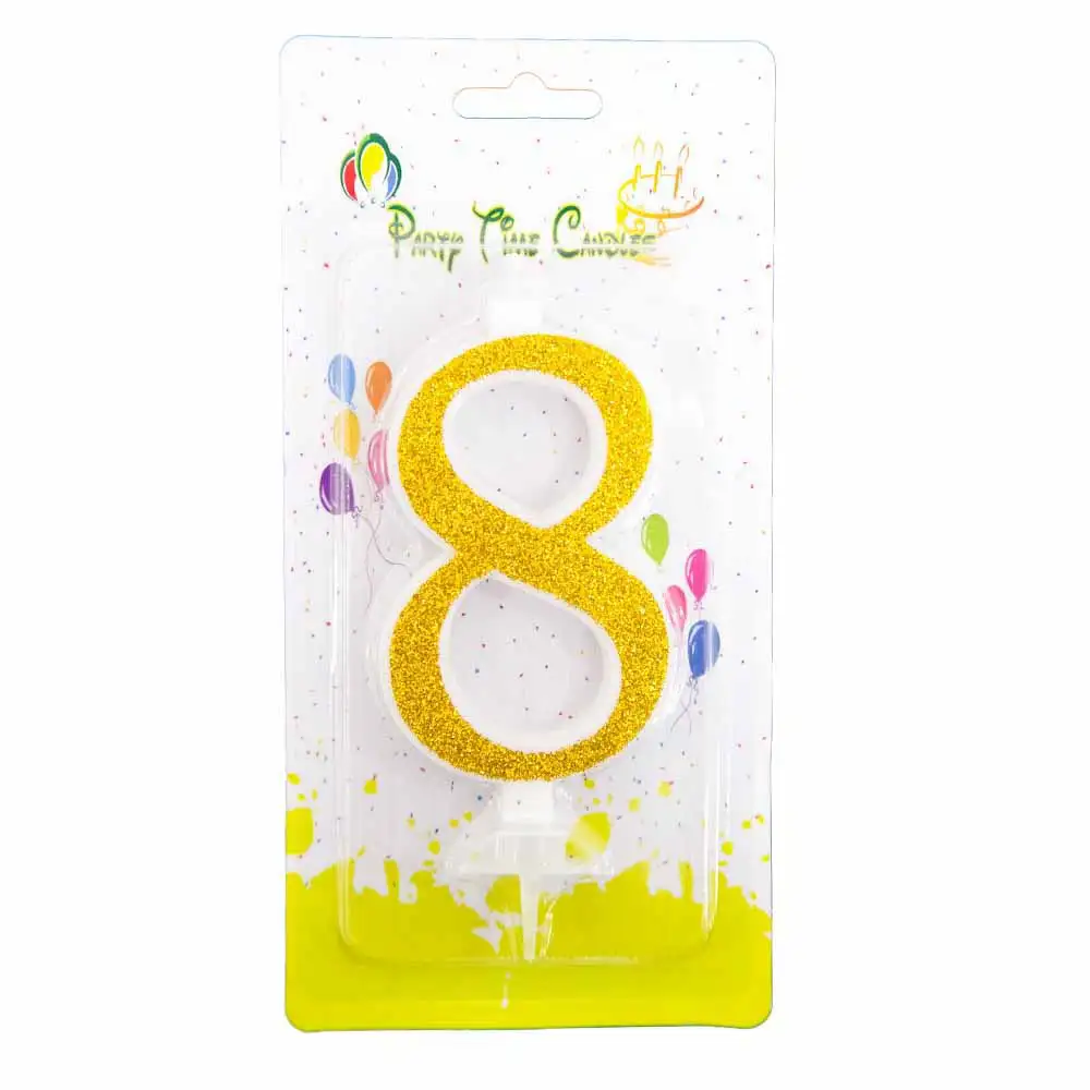Birthday Candle Number 8 Happy Birthday Numeral for Party Perfect Baby's Birthday Cake Candle