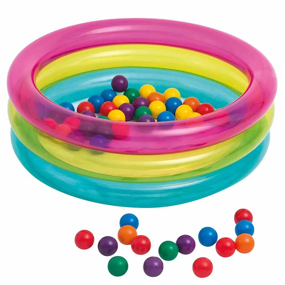 Intex Classic ring Baby Ball Pit with 50 balls for 1 to 3 Years Age Kid