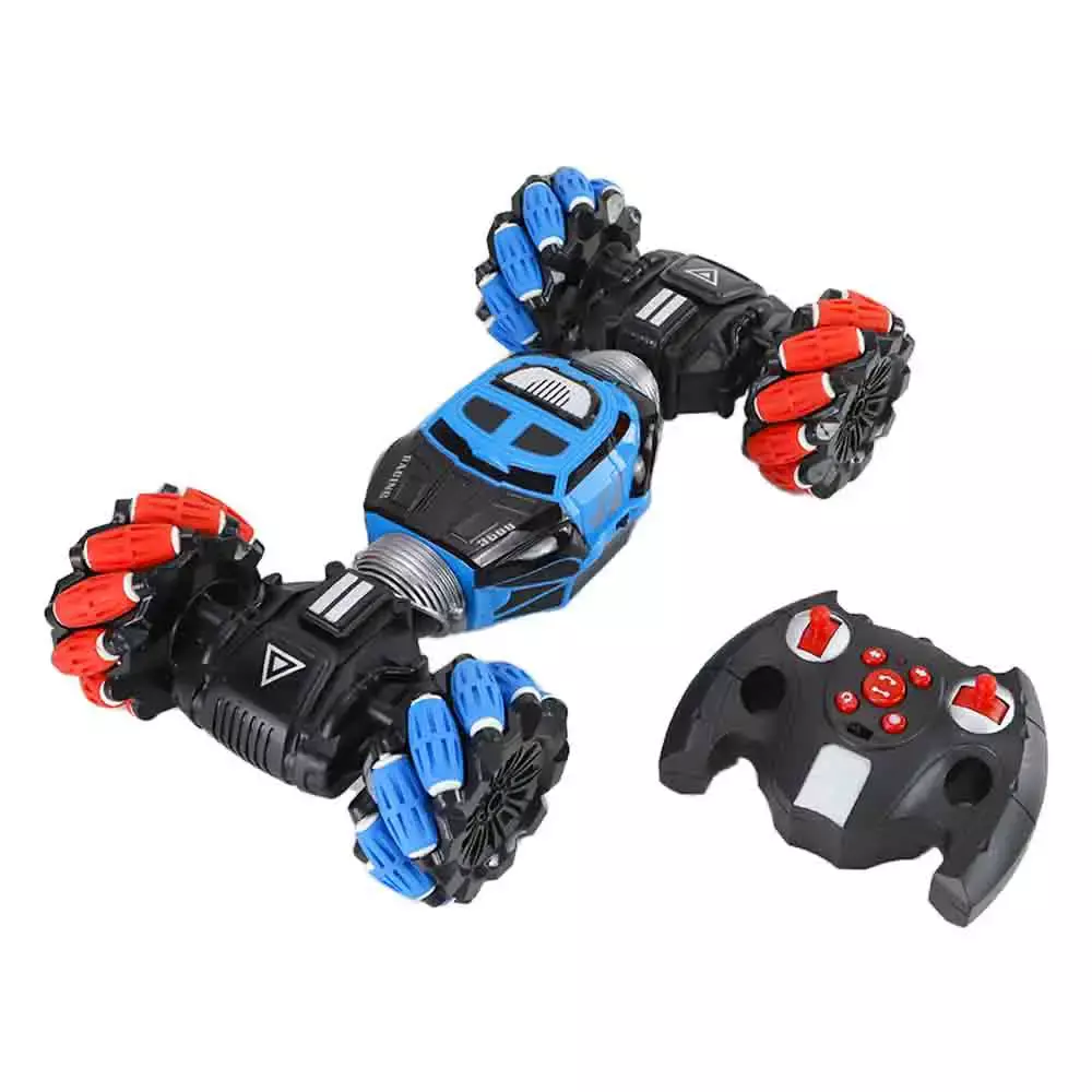 Skidding Remote Control Stunt Car Off Road Vehicle High Speed Climbing  Vehicle- Blue Color