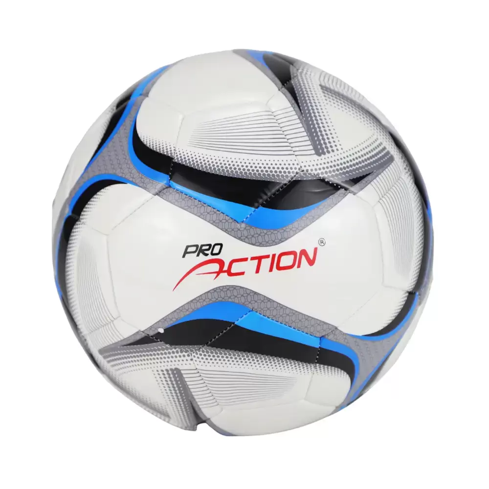 Pro Action Football For Indoor Outdoor Football Play Blue and Gray Ball  Size 4
