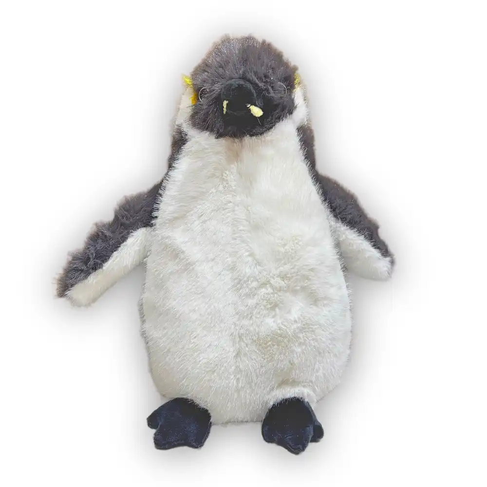 Soft Cuddly Plush Stuffed Adorable Penguin Toy- Gray And White