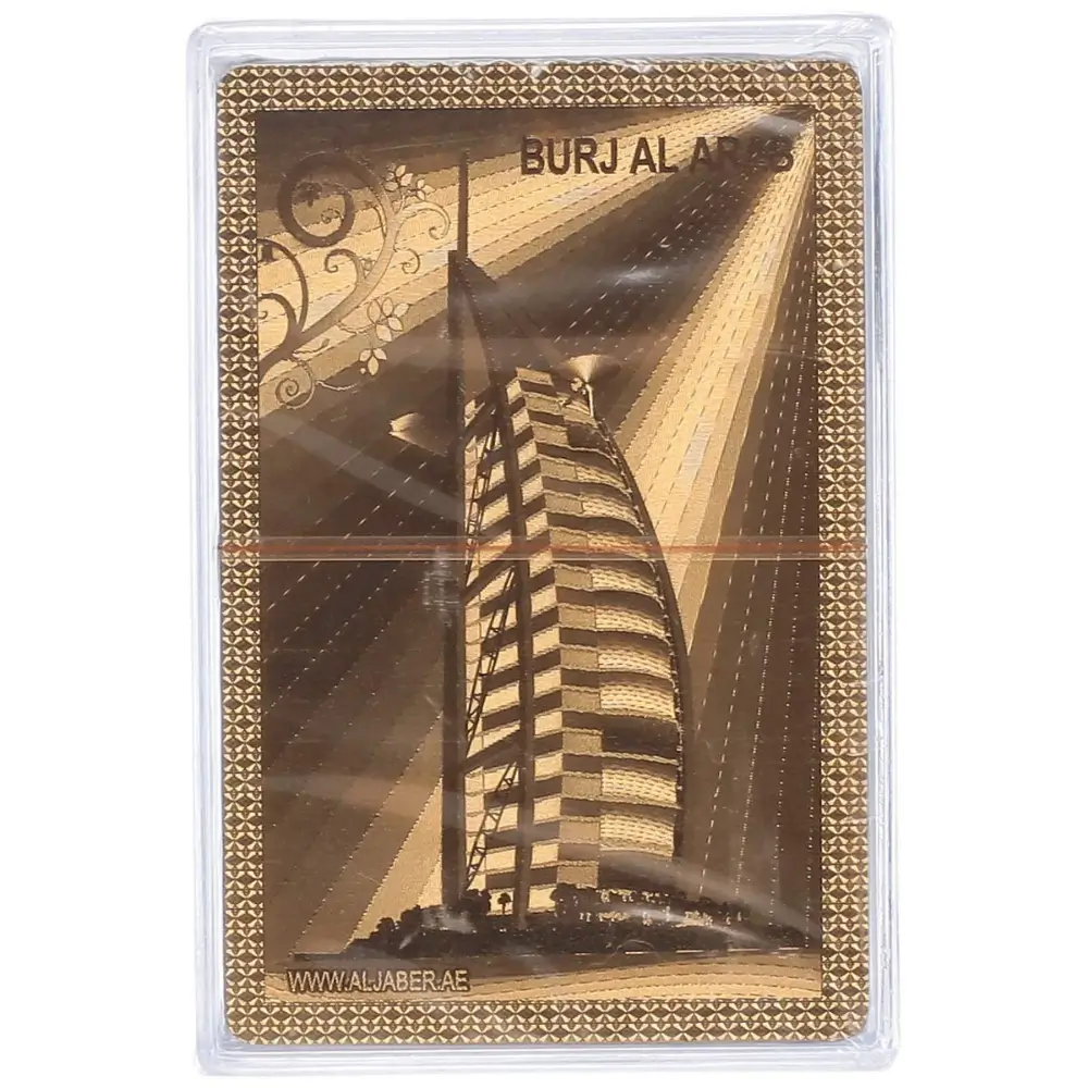 Dubai Landmark Burj Al Arab Printed Playing Card Poker Card Deck- Golden