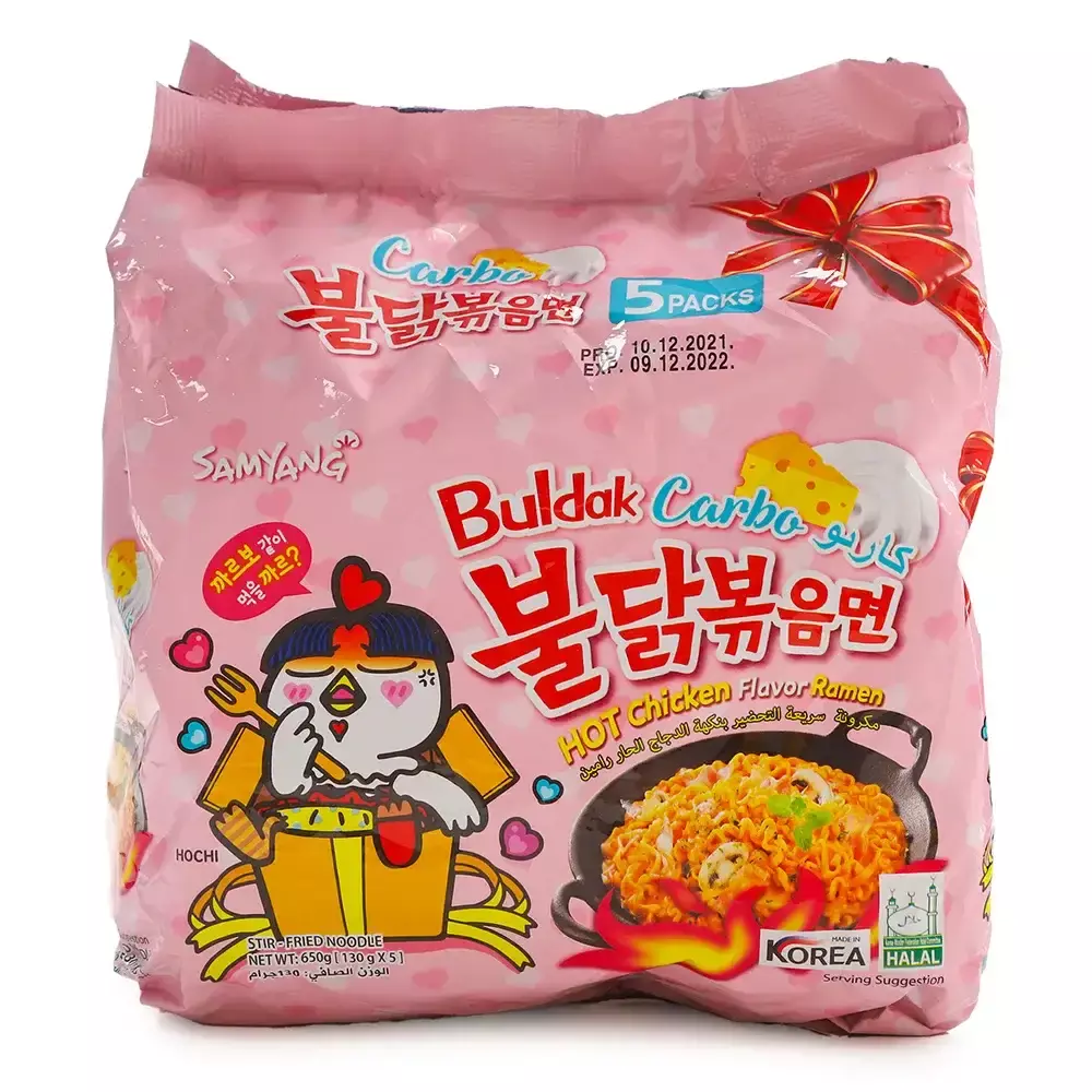 Buy Samyang Hot Chicken Flavor Ramen Buldak Carbonara Noodles, 650 g Online  at Best Prices